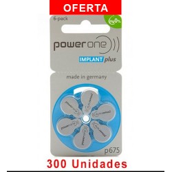 Pack Ahorro Power One : 5 Paquetes de 60 pilas implante coclear