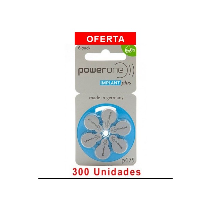 Pack ahorro Powerone P675 IMPLANT PLUS - Venta de pilas implante coclear