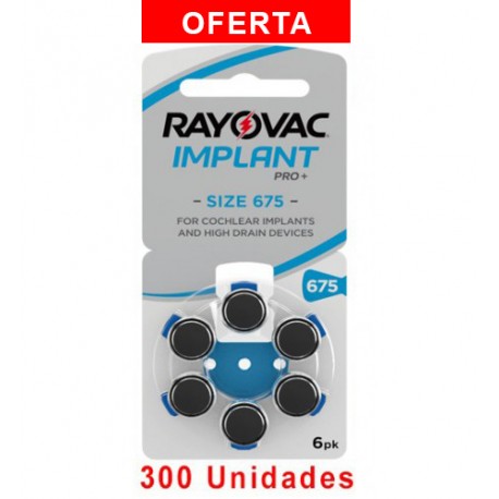 Rayovac AE675 - 300 uds. Implante coclear