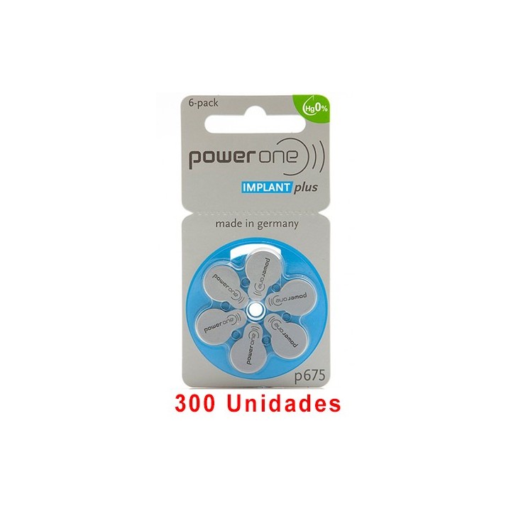 Pack ahorro Powerone P675 IMPLANT PLUS - Venta de pilas implante coclear