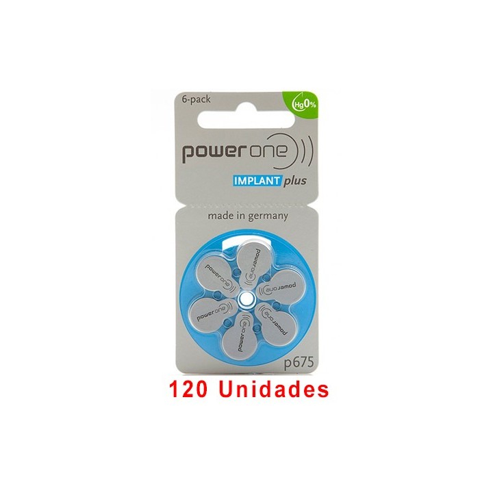 Pack ahorro Powerone P675 IMPLANT PLUS - Venta de pilas implante coclear