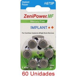 Powerone P675 IMPLANT PLUS - Venta de pilas implante coclear