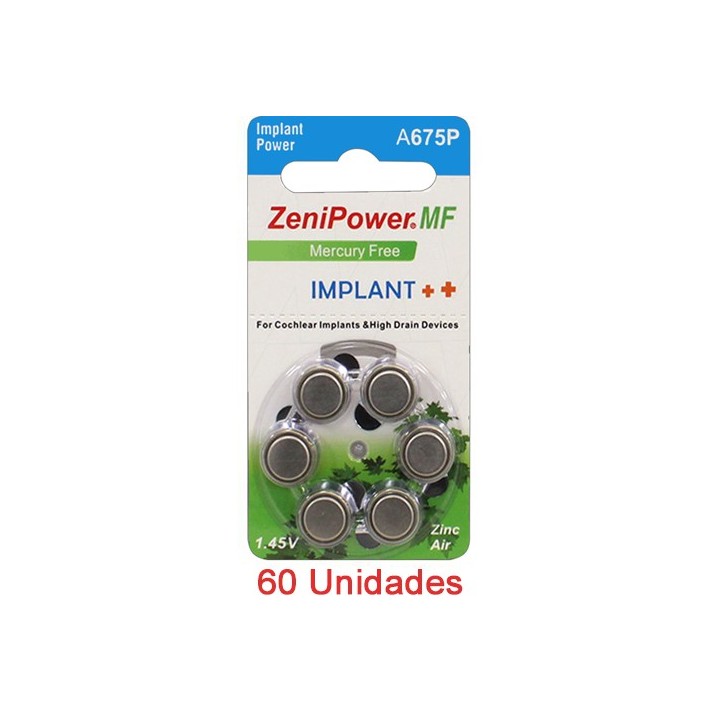 Powerone P675 IMPLANT PLUS - Venta de pilas implante coclear