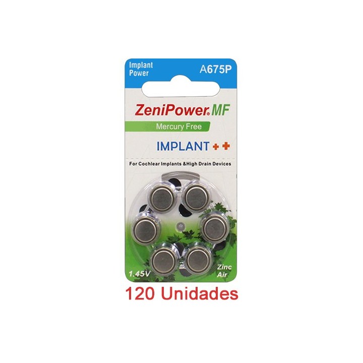 Pack ahorro Powerone P675 IMPLANT PLUS - Venta de pilas implante coclear