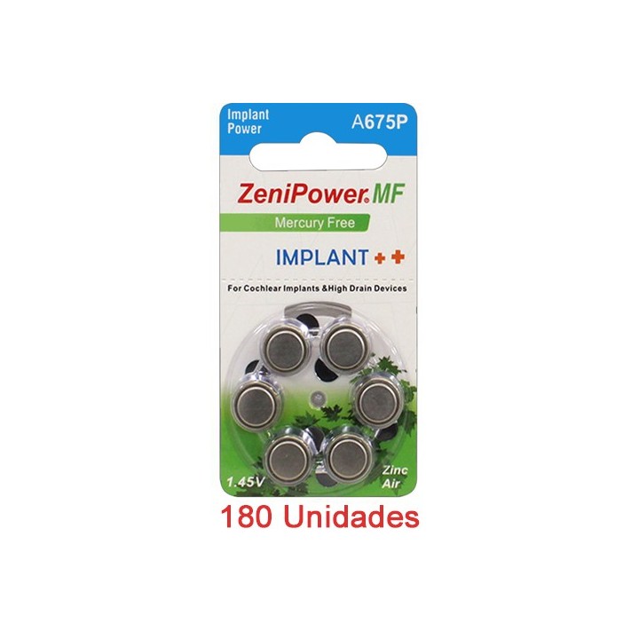 Pack ahorro Powerone P675 IMPLANT PLUS - Venta de pilas implante coclear