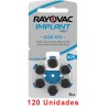 Pilas implante coclear Rayovac AE675 - 120 uds. Implante coclear