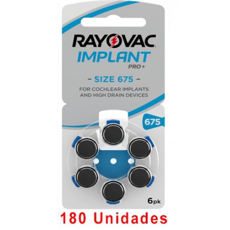 Rayovac AE675 - 180 uds. Implante coclear