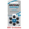 Pilas implante coclear Rayovac AE675 - 600 uds. Implante coclear